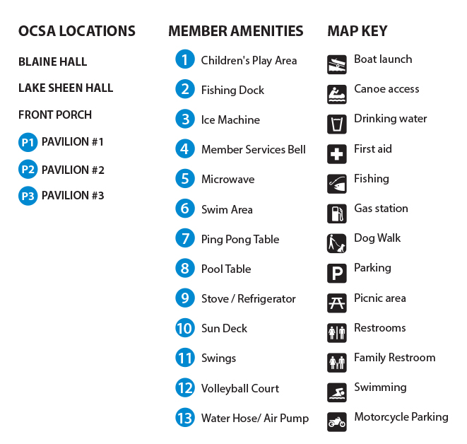 OCSA Grounds Map Key